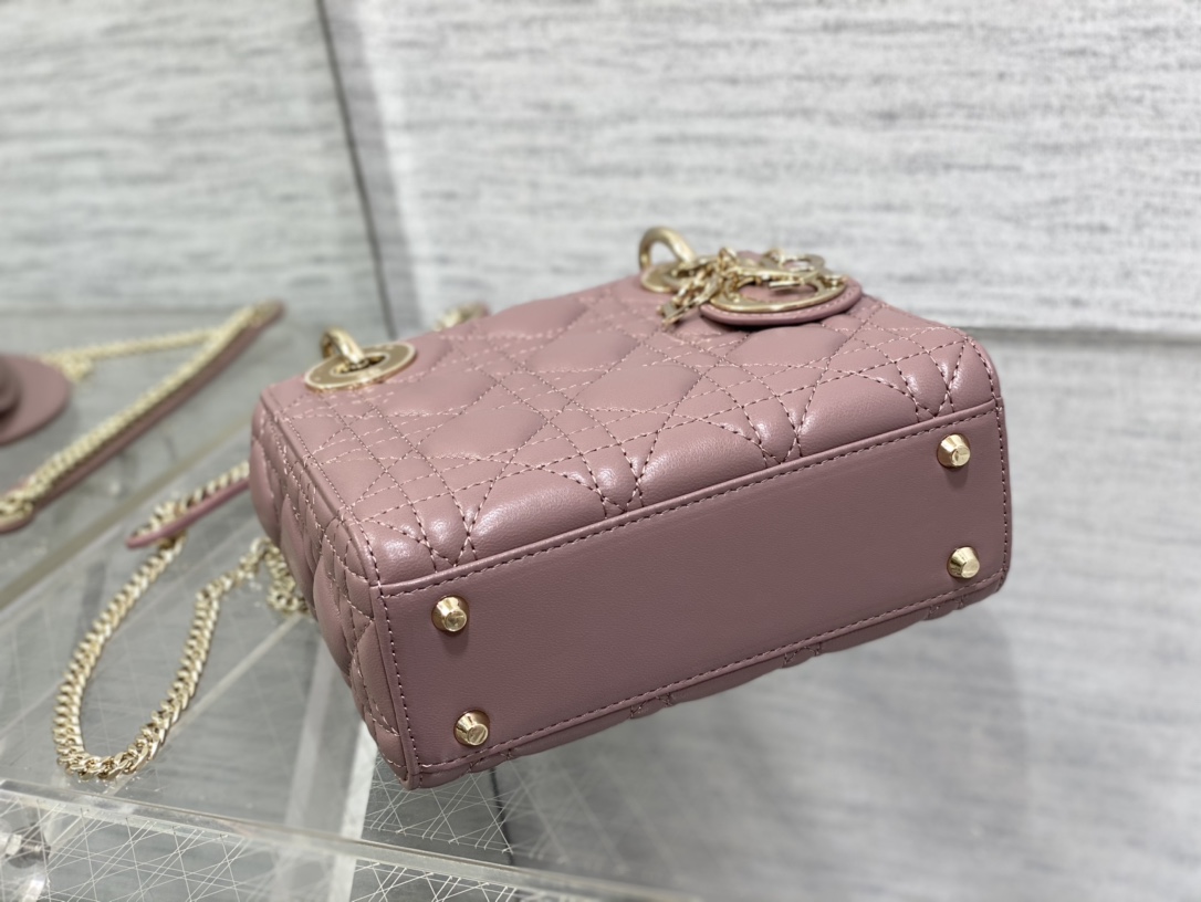 Mini Lady Dior Bag Lilac Cannage Lambskin